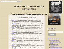 Tablet Screenshot of newsletter.traceyourdutchroots.com